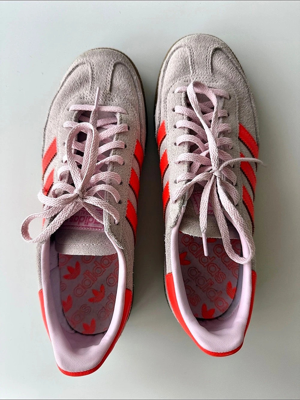 adidas Handball Spezial Clear Pink Solar Orange Sneakers US 8